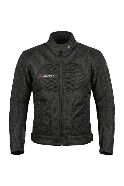 VENOM Motosiklet Dynamic Mont Siyah 4 Mevsim Motorcu Montu
