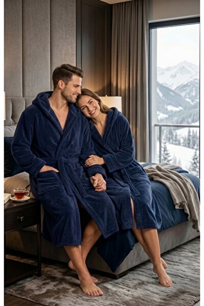 Packho Welsoft Unisex Sabahlık - Uzun Kapüşonlu Peluş - (1 Adet)
