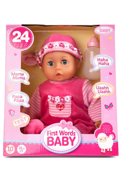 Bayer Papusa First Words Baby Pink 38cm (93825AA)