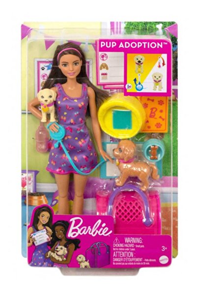 Barbie Set de adopție Papusa și pui (HKD86)