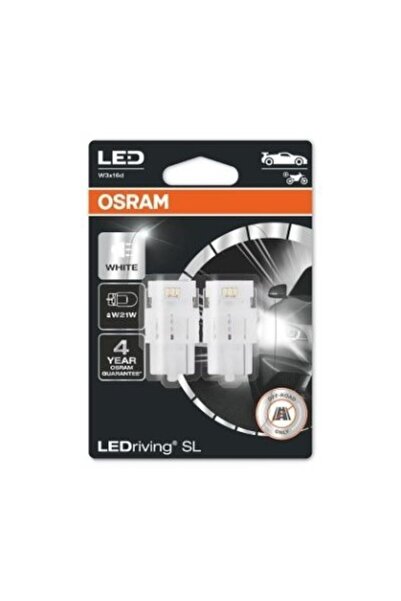 Osram Set de 2 becuri LED W21W 12V 2W W3X16D 6000K LEDriving SL, Osram