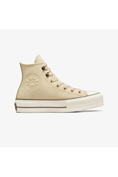 Converse Chuck Taylor All Star Lift Platform Weatherized Leather Unisex Krem ...