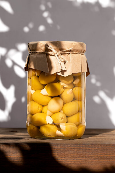 HASANBEY ÇİFTLİĞİ Dolgulu Yeşil Zeytin ( Bademli ) 500 Gr