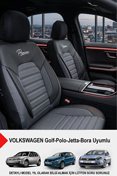 GM-DESIGN Premium Series Luxury Linen Car Seat Cover (Volkswagen Bora-Golf-Je...