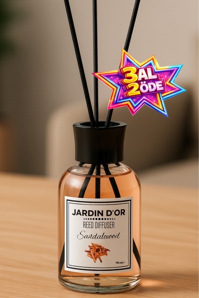 JARDIN D'OR Sandalwood Reed Dıffuser Çubuklu Oda Kokusu 110 Ml 8681529300196