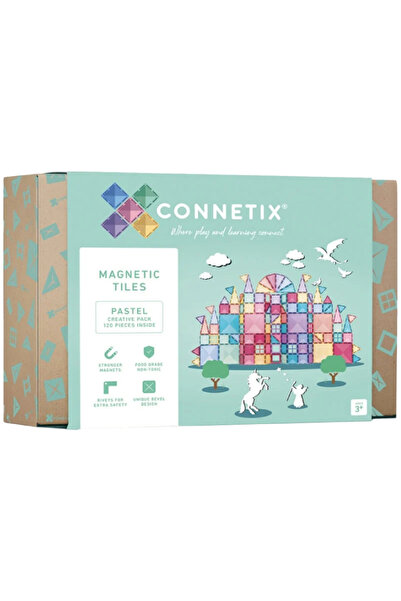 Connetix Pachet creativ pastelate 120 de bucăți (CT-P-00120-CR)