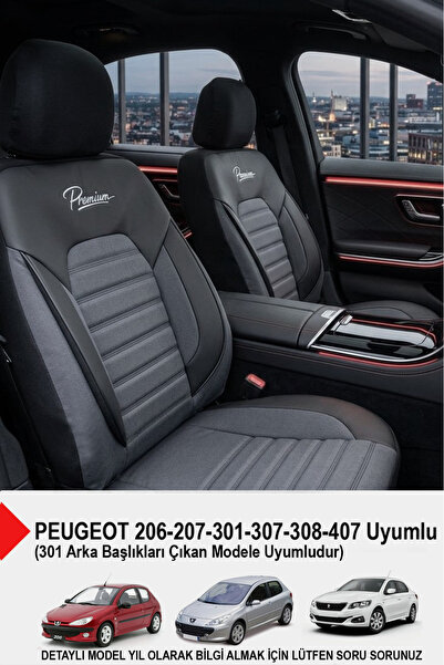 GM-DESIGN Premium Series Luxury Linen Car Seat Cover (Compatible with Peugeot...