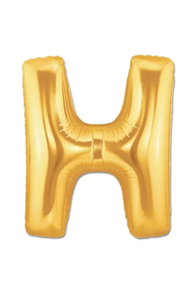 Go İthalat Letter H Foil Balloon Gold Color 40 Inch (5343)