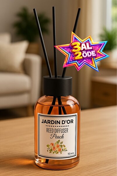 JARDIN D'OR Peach Reed Dıffuser Şeftali Çubuklu Oda Kokusu 110 Ml 8681529300226