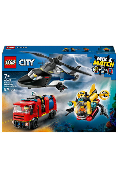 LEGO Elicopter, autospecială de pompieri și submarin urban (60462)