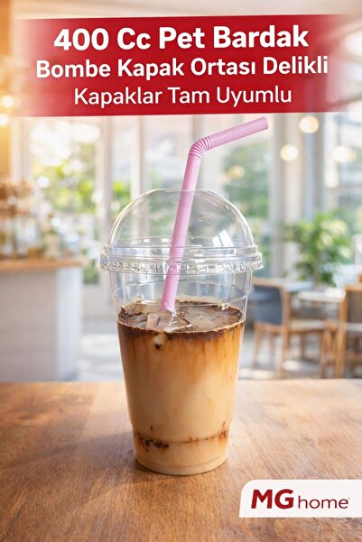 VENON 10 Adet 400 Cc Pet Bardak PİPET DAHİL 🥤 MilkShake Bardak Limonata Part...