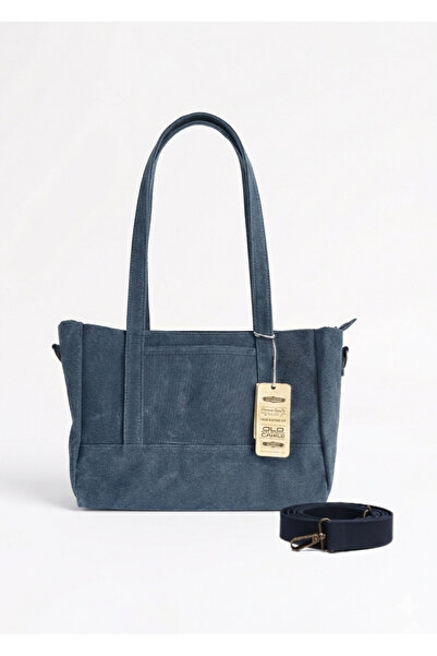 Old Cotton Mumlu Kanvas Tote Omuz Çantası ve El Çantası (ayarlanabilir ek askı)