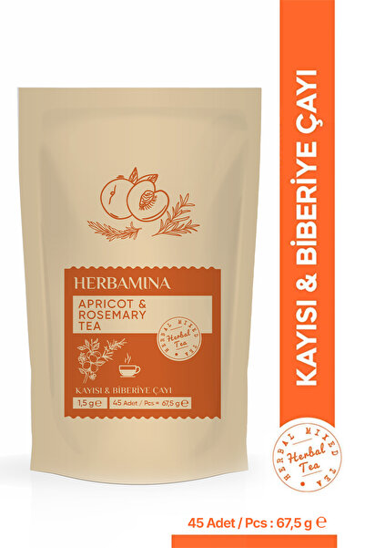 Herbamina Kayısı & Biberiye Karışık Bitki Çayı (APRİCOT & ROSEMARY TEA) 1,5gr...