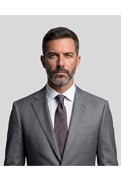 1001 Kravat Men's Black Patterned 8 cm Wide Silk Tie