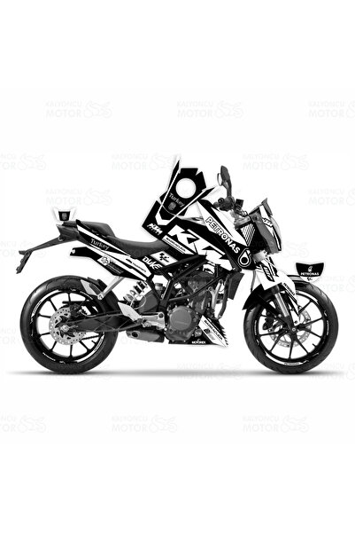 sticker KTM Duke 250 Petronas Desing Set Siyah-Beyaz (2011-16)