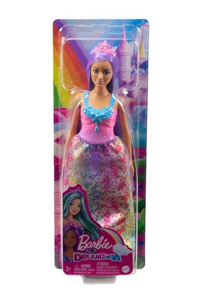Barbie Papusa Dreamtopia Prințesa Curvy cu Păr Mov (HGR17)
