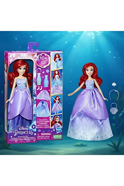 mattel Papusa Disney Ariel cu Accesorii - 28 cm, Inspirata de Mica Sirena