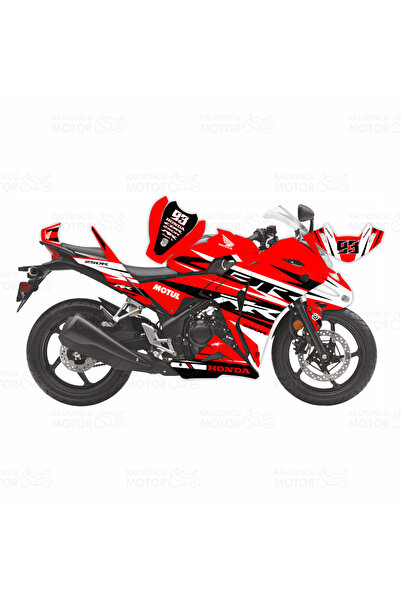 monero مجموعة ملصقات هوندا CBR 250 R Old Case RR Lines Design باللون الأحمر و...