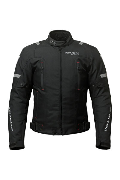 VENOM Motosiklet Montu Air Racing 4 Mevsim Motorcu Touring Mont Black