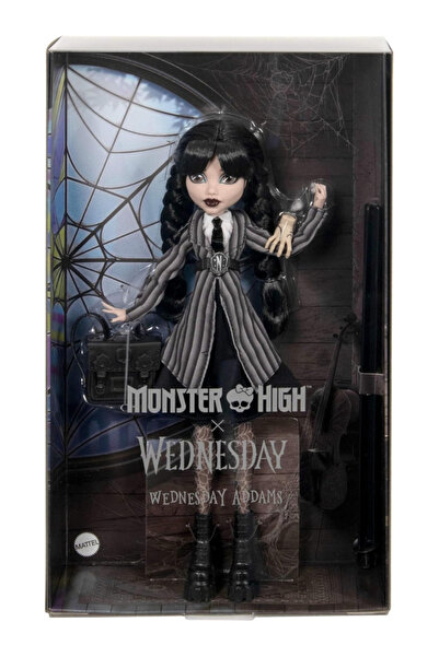 MONSTER HIGH Păpușă cu ținută de școală de miercuri (HXJ04)