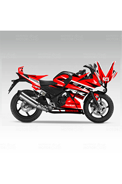 monero مجموعة ملصقات هوندا CBR 250 R RR بتصميم خطوط مميزة باللون الأحمر والأس...