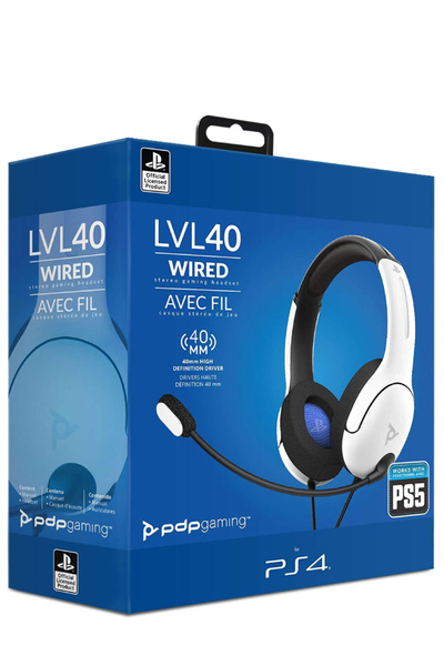 Pdp Căști stereo LVL40 albe - PS4/PS5