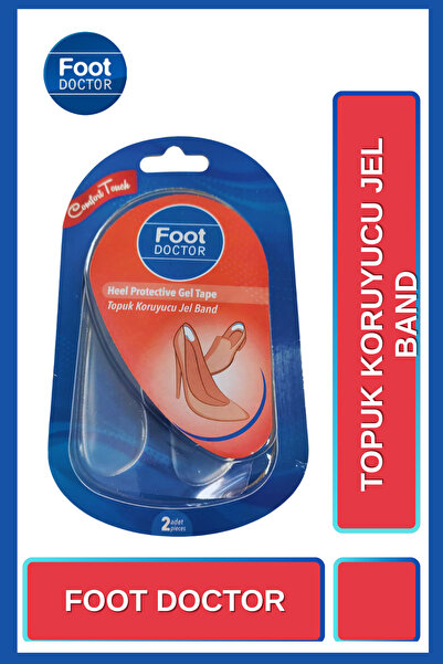 Foot Doctor Yumuşak Jel Bant, Rahat Topuk Koruyucu, 1 Çift, Konforlu Destek