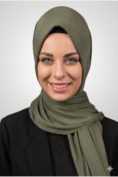 Şalcenneti.com Eșarfă practică din bumbac pieptănat pentru femei, cu burete î...