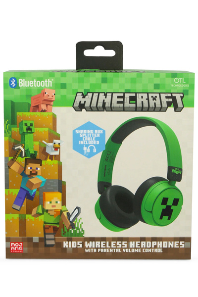 OTL Technologies Căști Bluetooth OTL cu control perimetral Minecraft Green