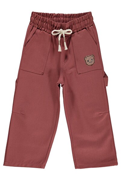 Civil Boys Teddy Bear Embroidered Pants for 2-5 Years Old - Brown 2-3 Years Old