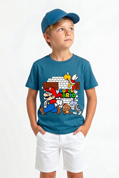 BookOrBook تي شيرت سوبر ماريو بريكس للأطفال مصنوع من القطن بنسبة 100% عالي ال...