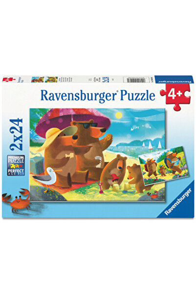 RAVENSBURGER Vacanțe în familie cu ursuleți puzzle 2x24p (12004046)