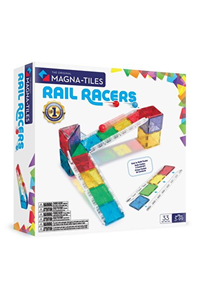 Magna Tiles Magna-tiles Joc de alergare cu șine mici 33 buc (90362)