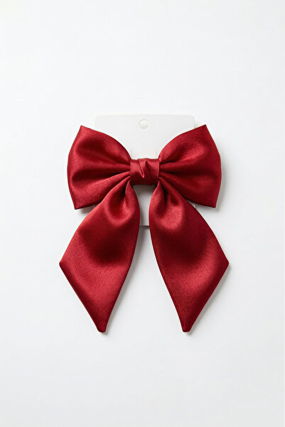 TAŞDELEN AVM Σατέν Υφασμάτινη Πόρπη με Μεγάλο Φιόγκο και Κεντημένες Πέτρες