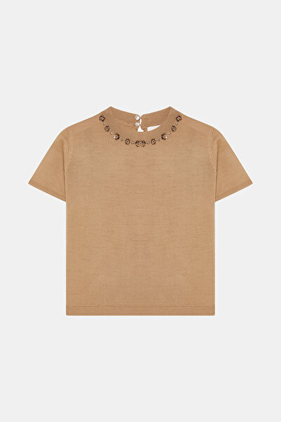 W Collection CAMEL TAŞ DETAYLI TRİKO