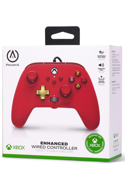 Powera Controller Enhanced Wired Red - Xbox Series X