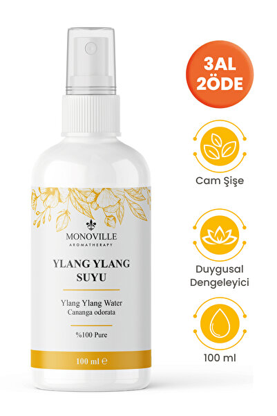 Monoville Ylang Ylang Suyu Çiçek Kokulu Etki %100 Doğal 100 ml ( Ylang Ylang ...