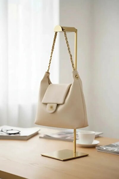 ELİTE NOVA SHOPPİNG حقيبة كتف نسائية أنيقة من ASKLARI جلد مع تفاصيل سلسلة