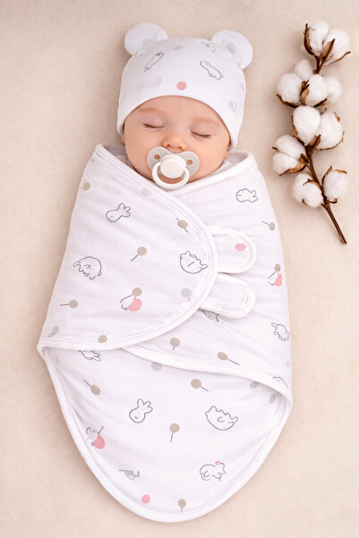 moukou قماش قطني ناعم قابل للتنفس للأطفال من 0-3 أشهر، مصنوع من القطن بنسبة 1...