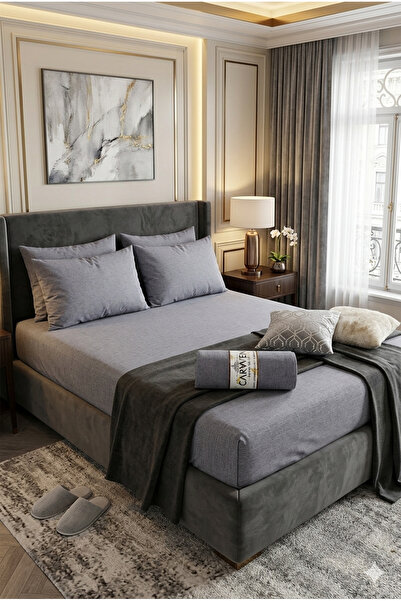 BC-CARWENTEX طقم ملاءات سرير قطنية من رانفورس مقاس 100×200 للشخص الواحد مع أر...