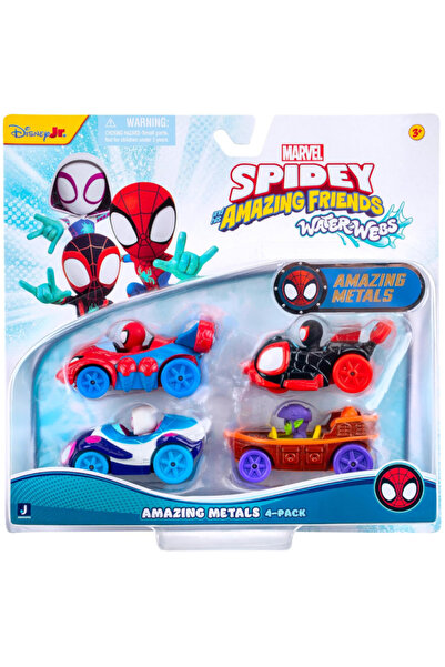 Jazwares Pachet de 4 mașini Spidey Amazing Metals (SNF0378)