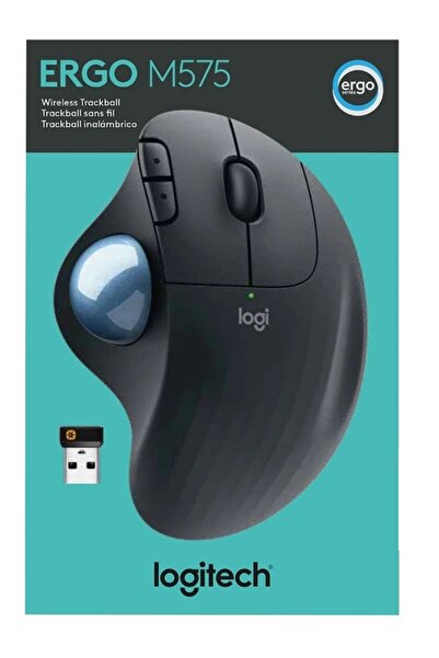 logitech Mouse ERGO M575 Grafit 2.4GHZ/BT Alb