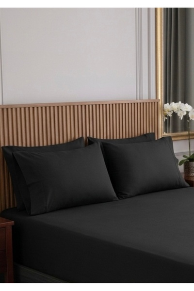 CARWEN TEKSTİL 2 τμχ Μαύρη τυπική μαξιλαροθήκη