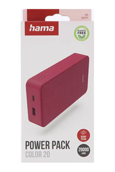 Hama Baterie externă Colour 20 20000mAh USB-C+USB-A Roșu