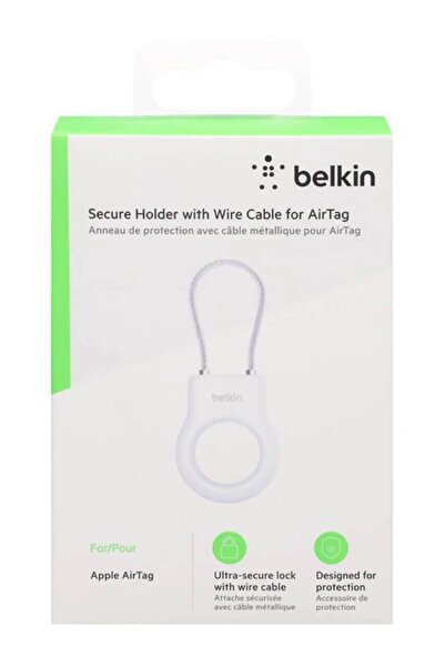 Belkin Secure Holder Wire Cable Airtag White