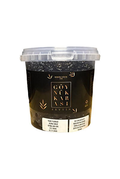 GÖYNÜK KARASI Göynük Karası Az Tuzlu Kuru Sele Siyah Zeytin ( Orta Boy ) 600 gr