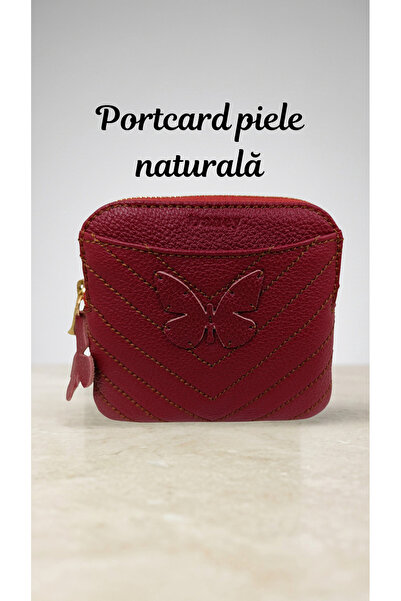 OEM Portcard piele naturală cu fermoar, suport carduri slim, card holder comp...