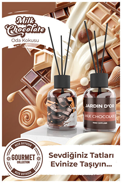JARDIN D'OR Milk Chocolate Reed Diffuser 50 ml / Sütlü Çikolata Çubuklu Oda K...