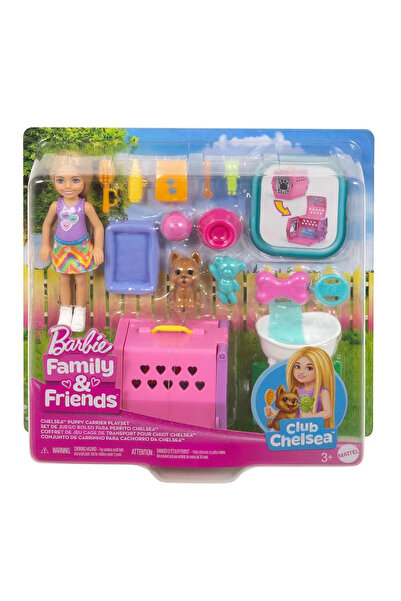 Barbie JDF89 Chelsea Köpekçiğin Taşıma Çantası Oyun Seti