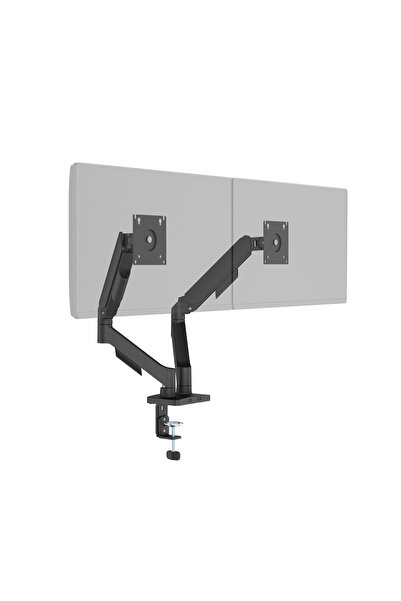 ErgoMekan حامل شاشة مزدوج F180 Slim مقاس 17-32 بوصة باللون الأسود (الحد الأقص...